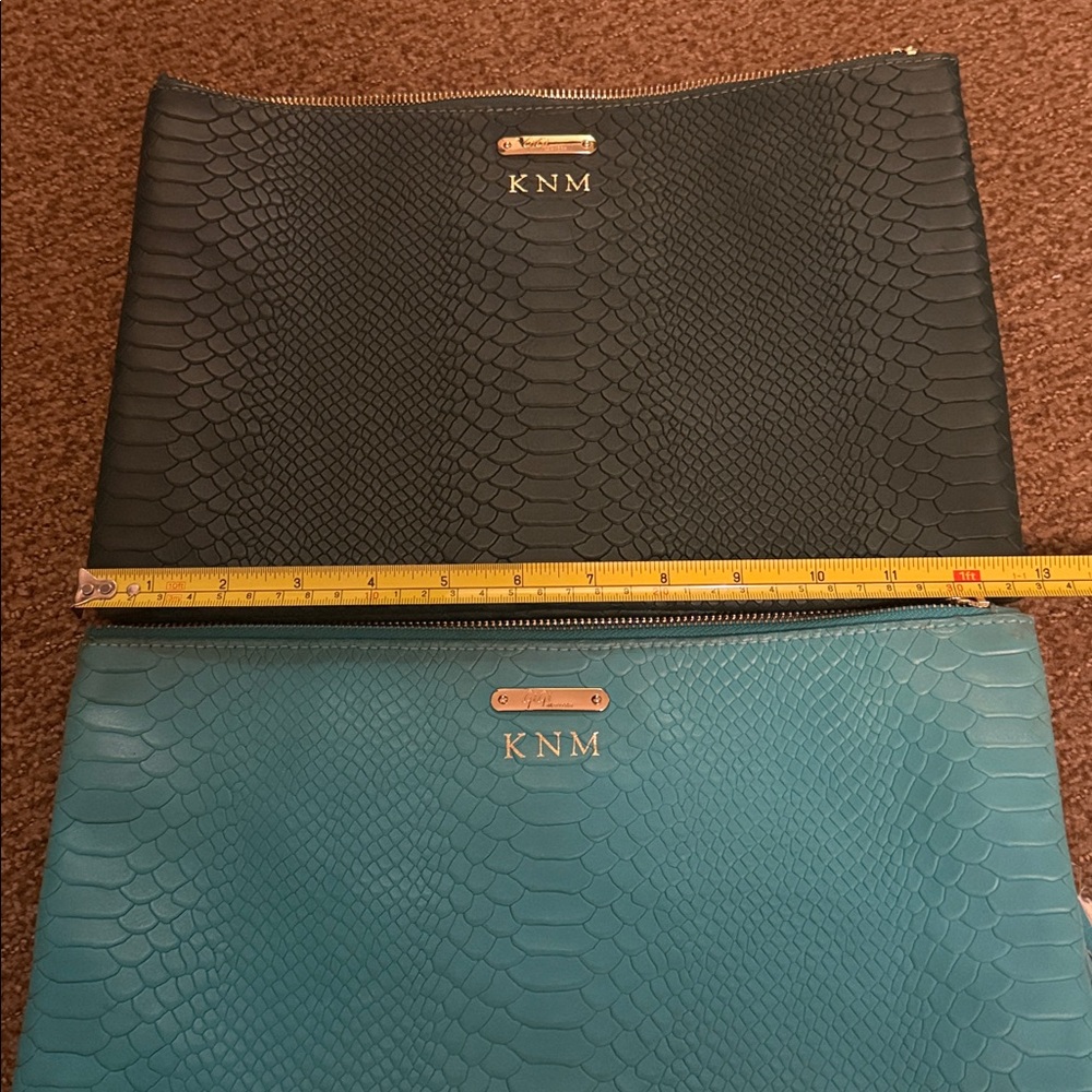 Gigi Newyork Women's Clutch Bag Set - Teal, Green, and Burnt Orange - Picture 11 of 11